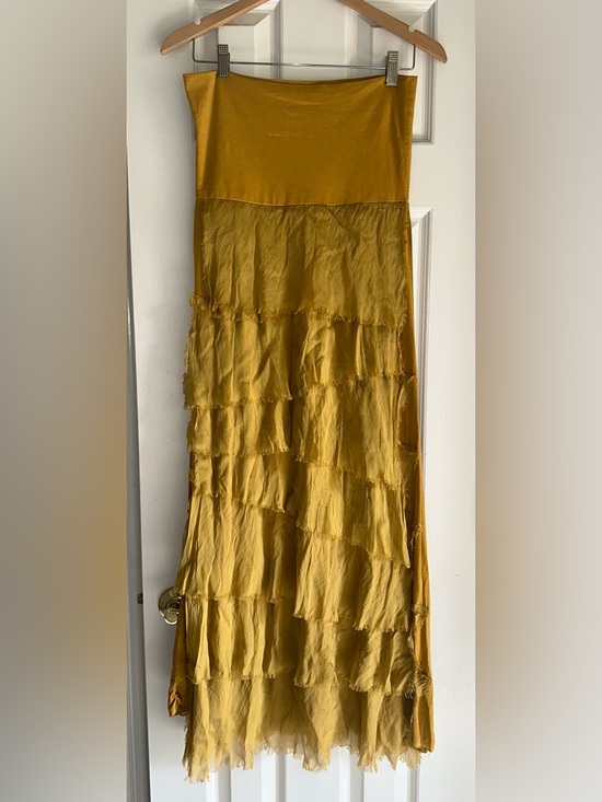 Gigi Moda Siena Maxi Ruffle Silk Skirt - Picture 2 of 9